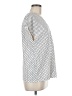 Hilary Radley 100% Polyester Polka Dots White Short Sleeve Blouse Size M - photo 4