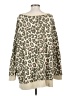 Free People 100% Cotton Animal Print Tan Pullover Sweater Size S - photo 2