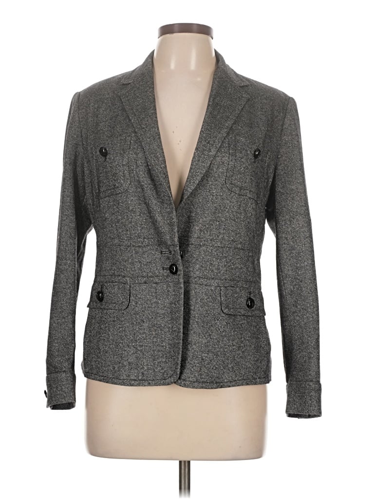 Pre-owned Talbots Blazer Jacket In Gray