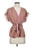 Max Studio 100% Polyester Pink Short Sleeve Blouse Size S - photo 1