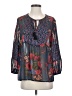 Daniel Rainn 100% Polyester Blue 3/4 Sleeve Blouse Size S - photo 1