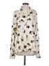 Assorted Brands Print Ivory Long Sleeve Blouse Size XS - photo 1