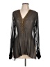 Bella Tu Gray Long Sleeve Blouse Size 10 - photo 1