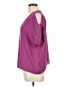 Lush 100% Polyester Purple Short Sleeve Blouse Size L - photo 5