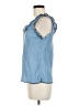 Unbranded 100% Lyocell Blue Sleeveless Blouse One size - photo 5