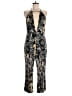 Free People 100% Rayon Paisley Black Jumpsuit Size 8 - photo 1