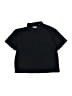 Zara Solid Black Short Sleeve Button-Down Shirt Size 6 - photo 1