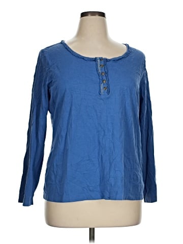 Laura Scott Long Sleeve Henley (view 1)