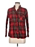 Target 100% Cotton Plaid Red Long Sleeve Button-Down Shirt Size M - photo 1