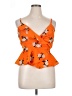 ASOS 100% Polyester Orange Sleeveless Blouse Size 10 - photo 1