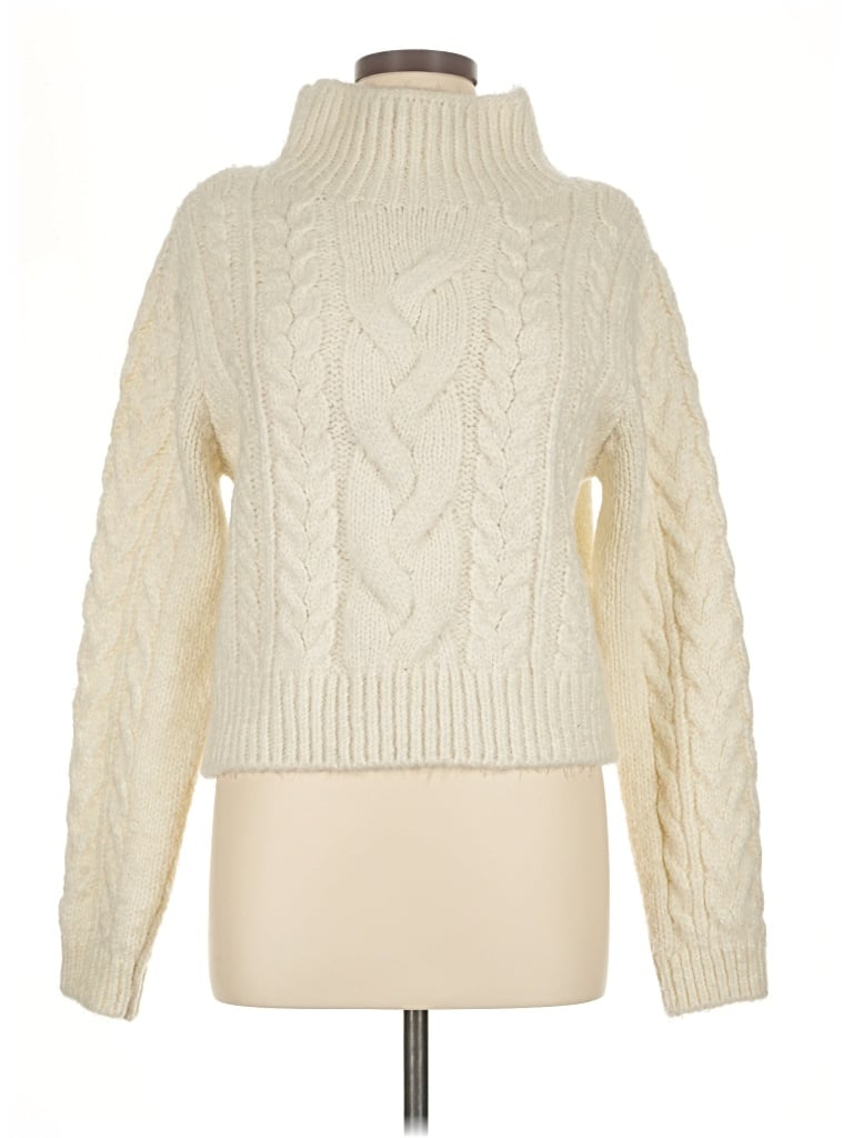 Pre-owned Topshop Turtleneck Sweater In Ivory