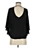 BCBGMAXAZRIA 100% Polyester Black 3/4 Sleeve Blouse Size S - photo 1