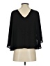 BCBGMAXAZRIA 100% Polyester Black 3/4 Sleeve Blouse Size S - photo 2