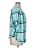 Catherines 100% Rayon Plaid Teal 3/4 Sleeve Button-Down Shirt Size 1X - photo 4