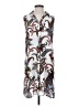 Context 100% Polyester Print Gray Casual Dress Size S - photo 1