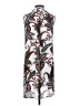 Context 100% Polyester Print Gray Casual Dress Size S - photo 2