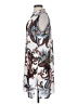 Context 100% Polyester Print Gray Casual Dress Size S - photo 5