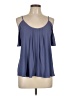 Lush 100% Polyester Blue Sleeveless Blouse Size L - photo 1