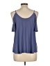 Lush 100% Polyester Blue Sleeveless Blouse Size L - photo 2