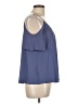 Lush 100% Polyester Blue Sleeveless Blouse Size L - photo 4