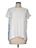 Chico's 100% Polyester White Short Sleeve Top Size Med (1) - photo 1