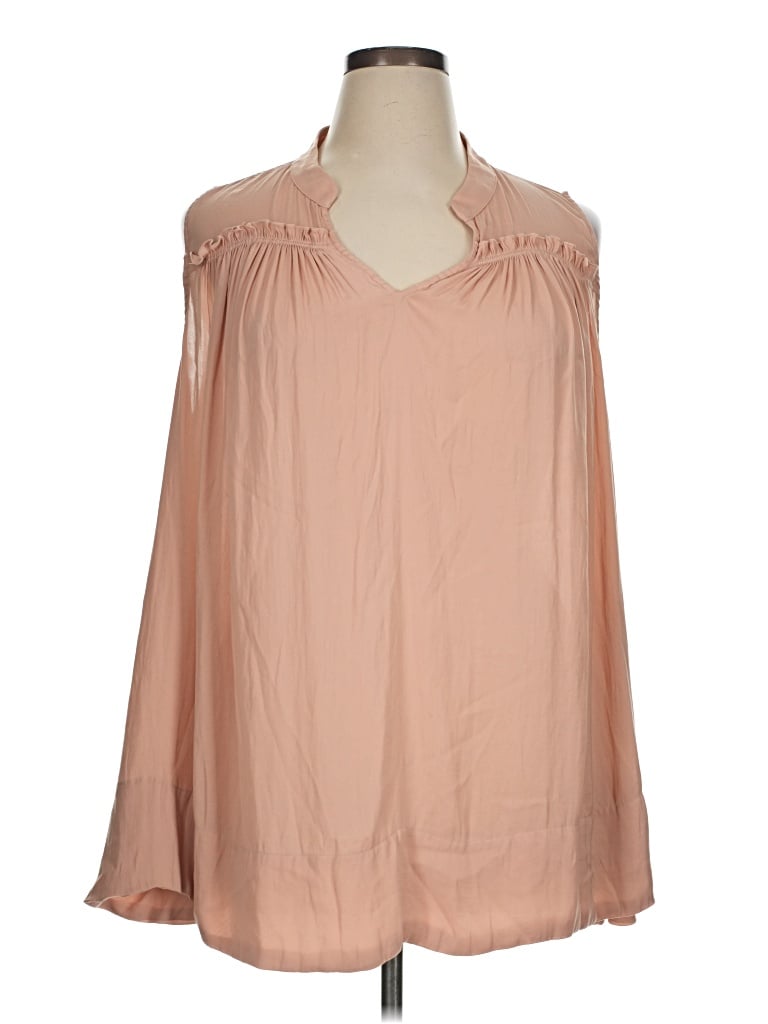Pre-owned Lane Bryant Sleeveless Blouse In Tan