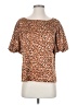 Sara Michelle Brown Short Sleeve Blouse Size S - photo 1