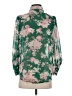 Shein Floral Green 3/4 Sleeve Blouse Size 2 - photo 2