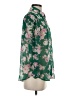 Shein Floral Green 3/4 Sleeve Blouse Size 2 - photo 4