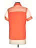 Moon Color Block Orange Short Sleeve Blouse Size S - photo 2