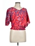 Nine Britton 100% Polyester Red Short Sleeve Blouse Size L - photo 1