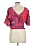 Nine Britton 100% Polyester Red Short Sleeve Blouse Size L - photo 2