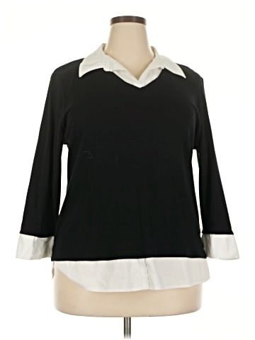 Karen Scott 3/4 Sleeve Blouse (view 1)