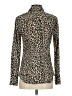 J.Crew Animal Print Brown Long Sleeve Blouse Size 2 - photo 2
