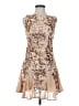 Assorted Brands 100% Polyester Tan Cocktail Dress Size S - photo 1