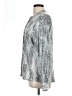 Calvin Klein 100% Polyester Metallic Silver Long Sleeve Blouse Size L - photo 5