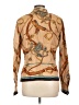 Dana Buchman 100% Silk Print Tan Blouse Size 12 Petite - photo 2