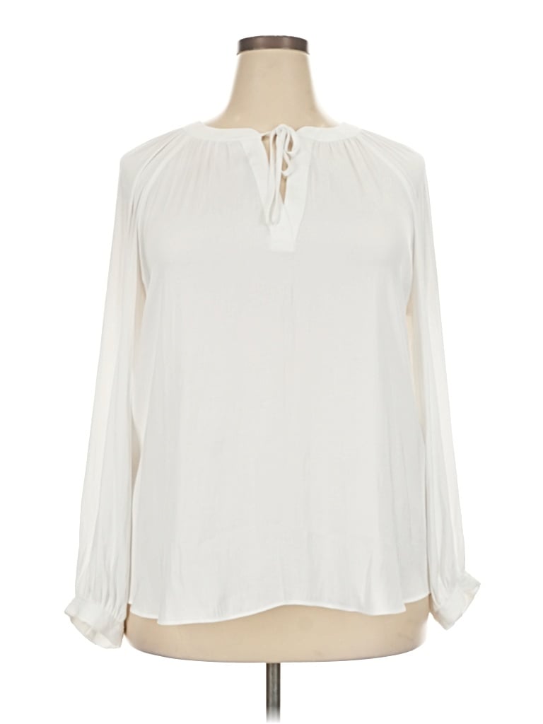 Pre-owned Nine West Long Sleeve Blouse In Ivory