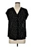 Fun2Fun 100% Polyester Black Short Sleeve Blouse Size M - photo 1