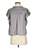 Joie 100% Polyester Gray Purple Short Sleeve Blouse Size XS - photo 1