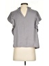 Joie 100% Polyester Gray Purple Short Sleeve Blouse Size XS - photo 2