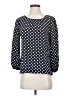 J.Crew 100% Silk Polka Dots Blue 3/4 Sleeve Silk Top Size 0 - photo 1