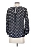 J.Crew 100% Silk Polka Dots Blue 3/4 Sleeve Silk Top Size 0 - photo 2