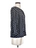 J.Crew 100% Silk Polka Dots Blue 3/4 Sleeve Silk Top Size 0 - photo 4