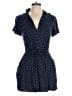 American Eagle Outfitters 100% Viscose Polka Dots Blue Romper Size L - photo 1