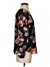 Ann Taylor LOFT 100% Polyester Floral Black Long Sleeve Blouse Size S (petite) - photo 4