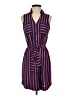 Express Outlet 100% Polyester Stripes Blue Casual Dress Size XS - photo 1