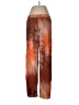 MOTF 100% Polyester Print Orange Casual Pants Size XS - photo 2