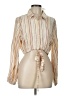 L Space Stripes Ivory Long Sleeve Blouse Size L - photo 1