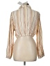 L Space Stripes Ivory Long Sleeve Blouse Size L - photo 2